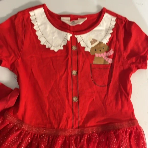 H&M set of 2 Christmas themed dresses - Picture 4 of 9